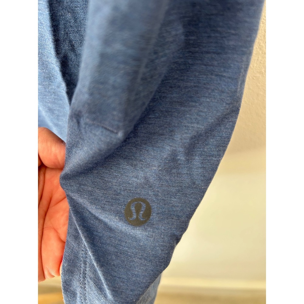 Lululemon Balancer Tank Mens Oasis Blue Silk Blend Yoga Muscle Top Size Small - Picture 5 of 5